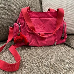 KIPLING Felix bag, hot pink. Clean inside & out, smoke free home, packs a lot!